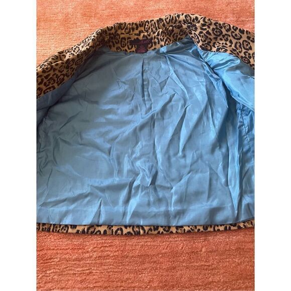 Willi Smith vintage cheetah animal print 3/4 sleeves blazer jacket size 4 - Picture 4 of 7